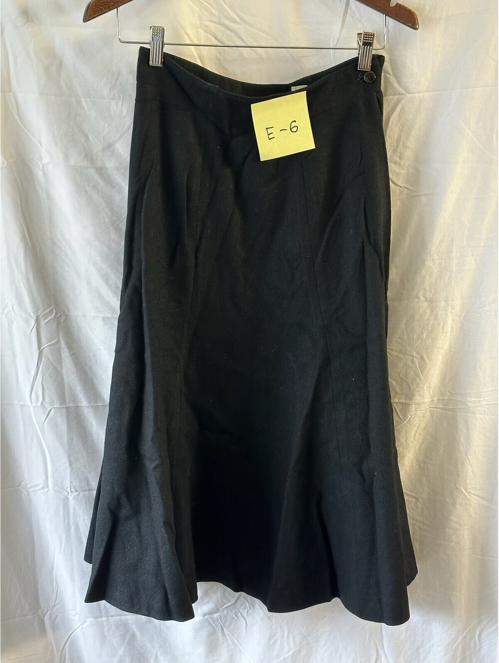 Vintage Ann Taylor 100% Wool Black A-Line Skirt Size 10 Made in USA E-6